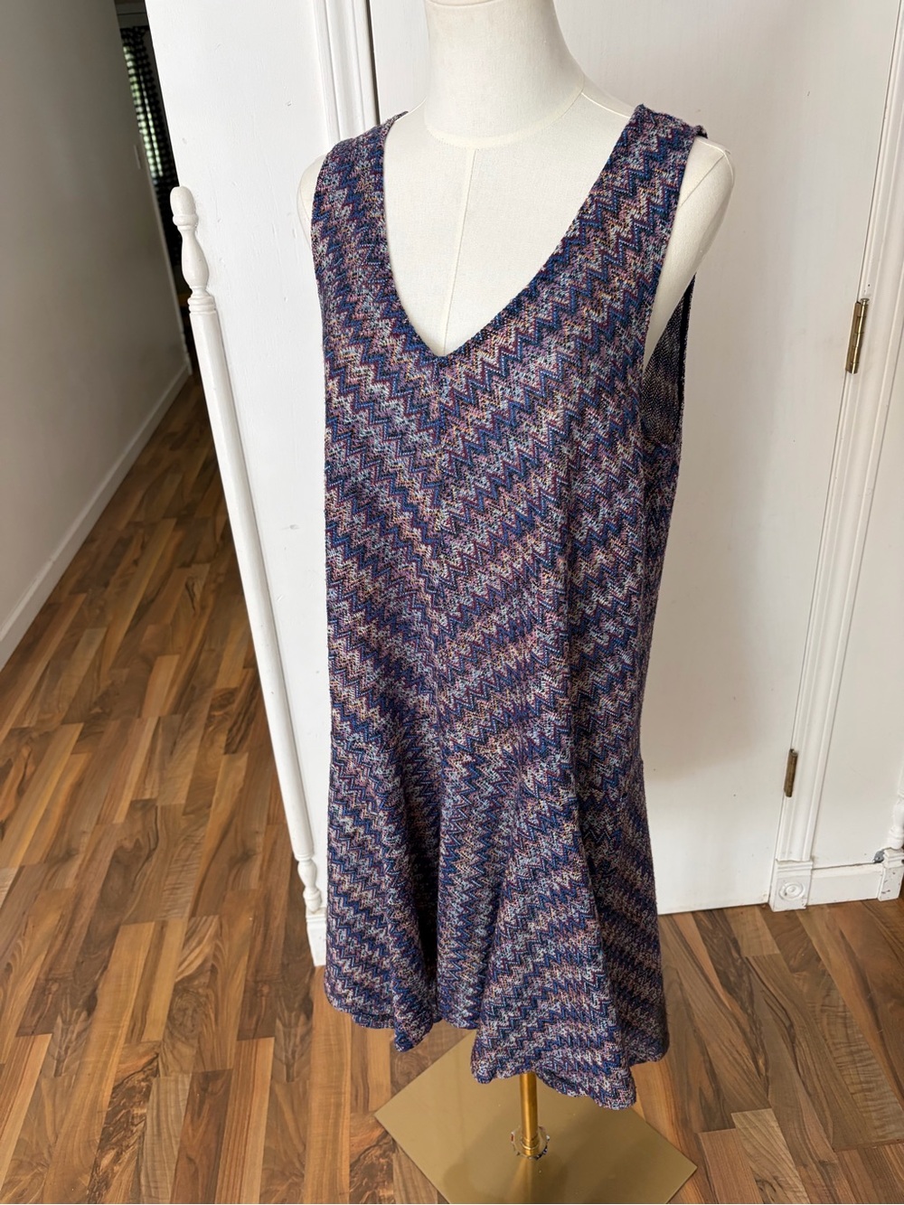 Maeve colorful Chevron Mini Dress